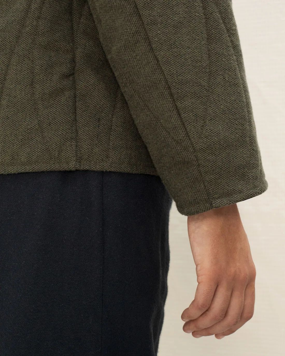 Women's Quilt Organic Flannel Jacket Moss Green