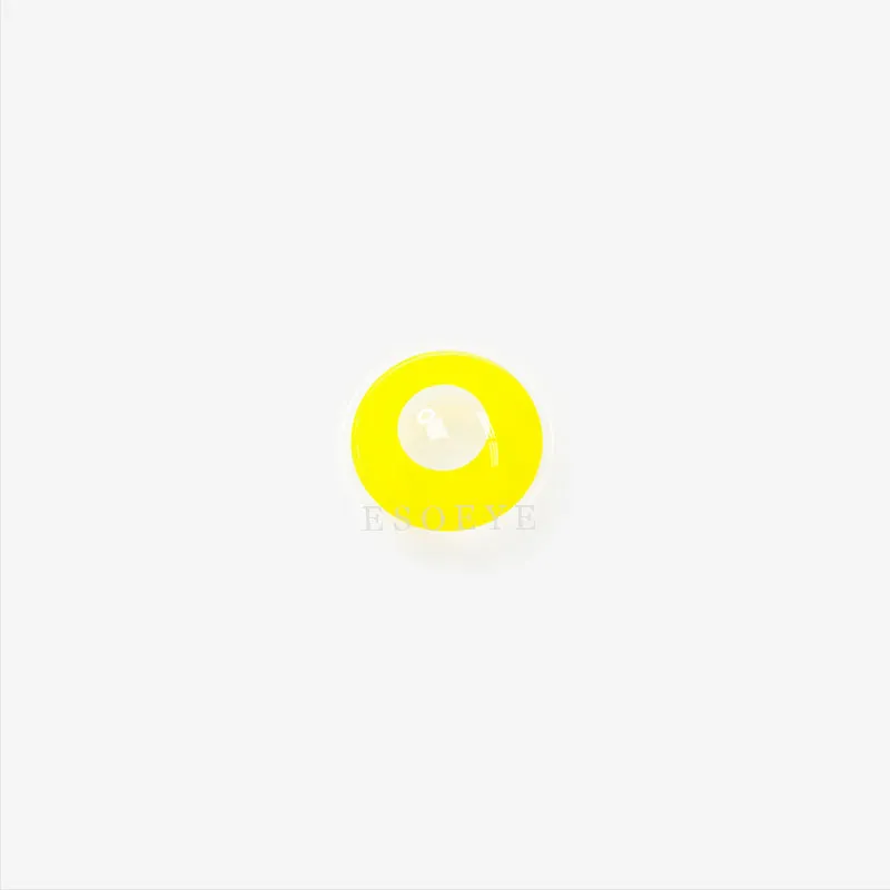 Yellow Block Crazy Contact Lenses Yearly