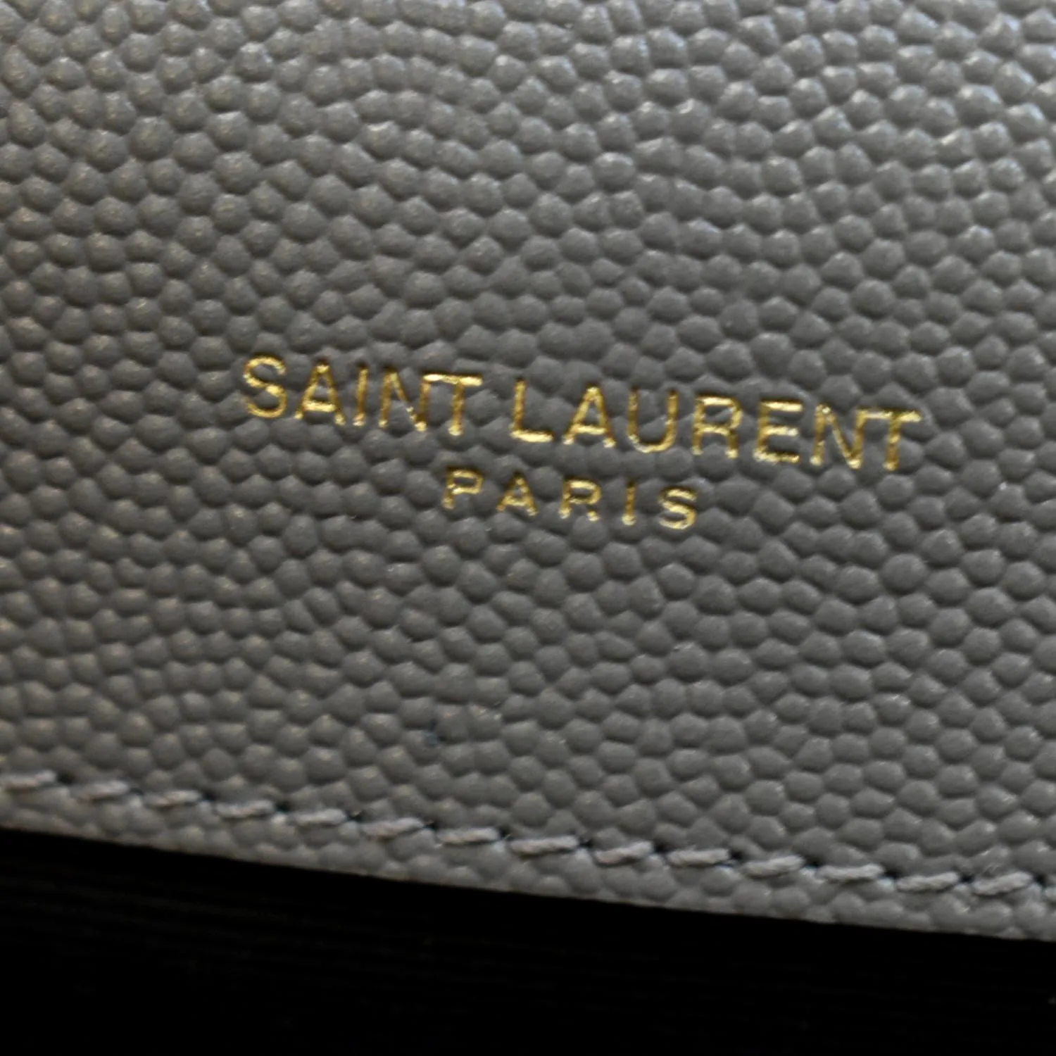 YVES SAINT LAURENT Envelope Medium Matelasse Leather Crossbody Bag Gray