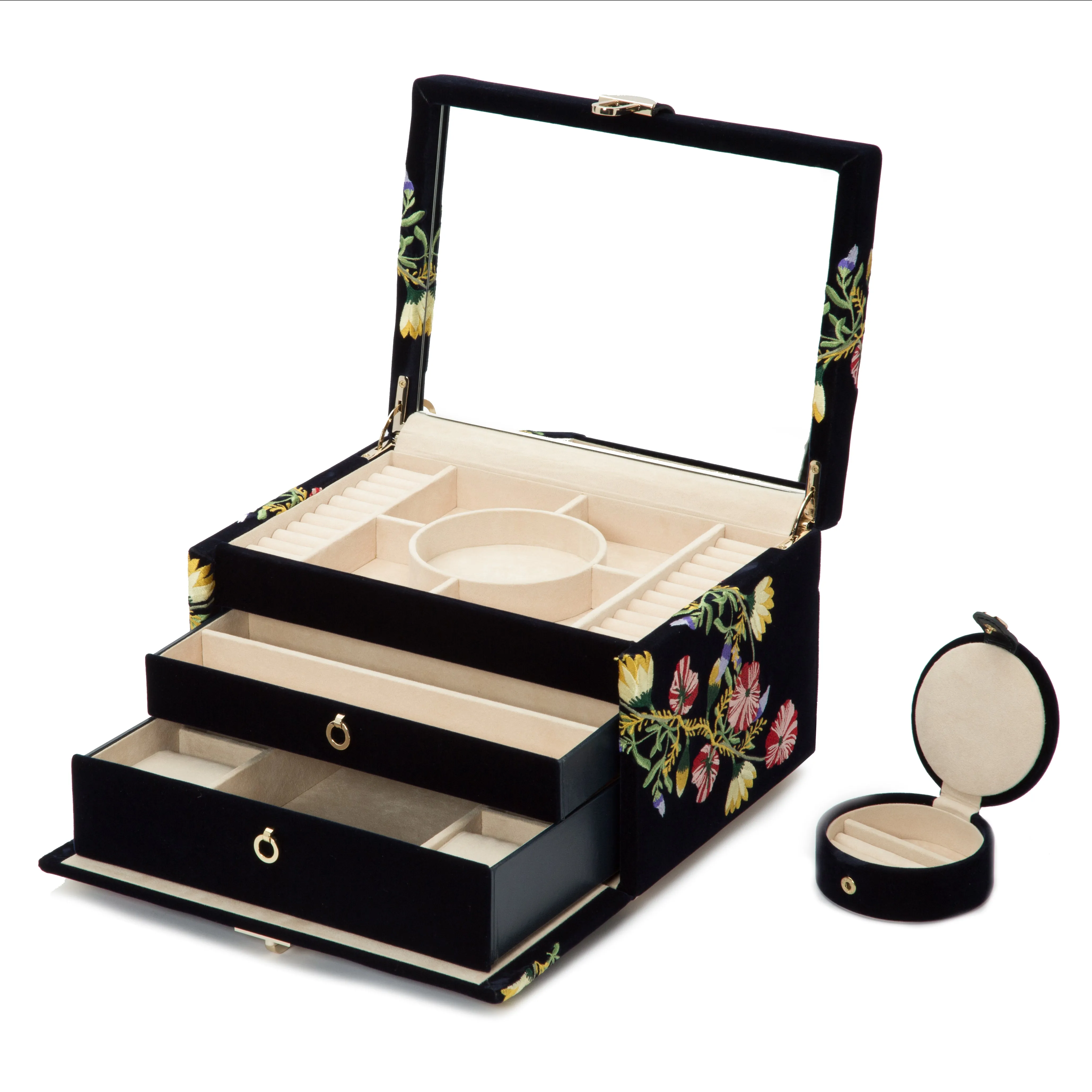Zoe Medium Jewelry Box Indigo